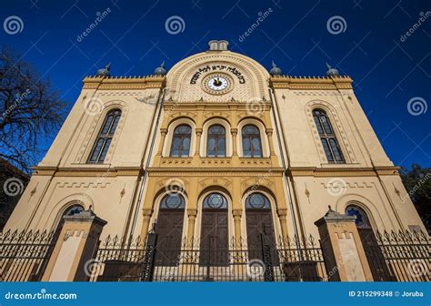 Exterior Of Famous Traditional Jewish Synagogue In Hungary Pecs Stock