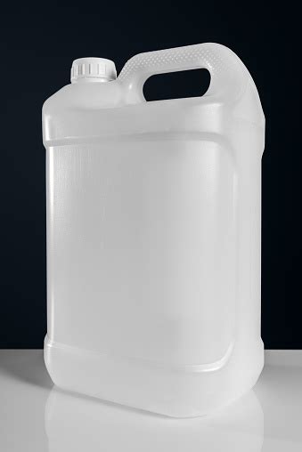 Unlabeled White Plastic Tank Canister Chemical Liquid Container Stock