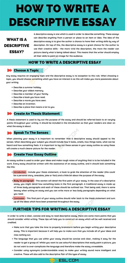 Descriptive essay definition examples tips for writing a descriptive essay – Artofit