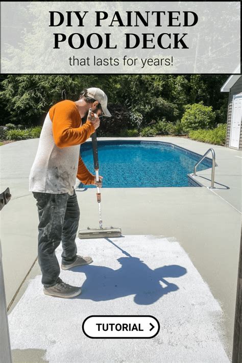 DIY Painted Concrete Pool Deck and Patio That Lasts! - Bless'er House