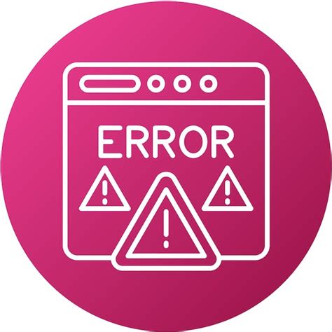 Estilo Del Icono Del Error De Dise O Vectorial Vector Premium