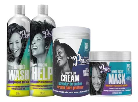 Kit Soul Power Produtos C Creme Ativador Cachos Grande