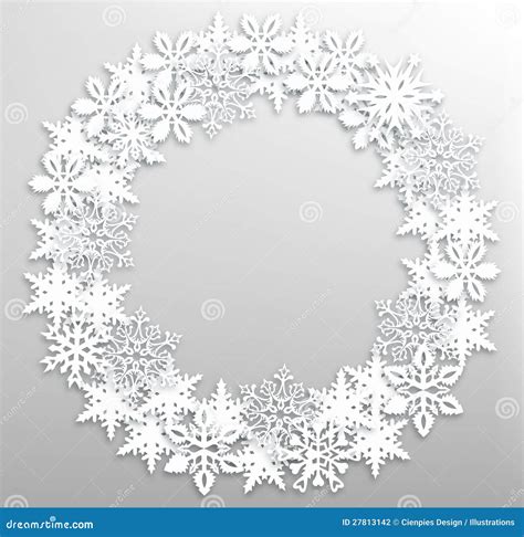 Christmas Snowflakes Wreath Stock Photography - Image: 27813142