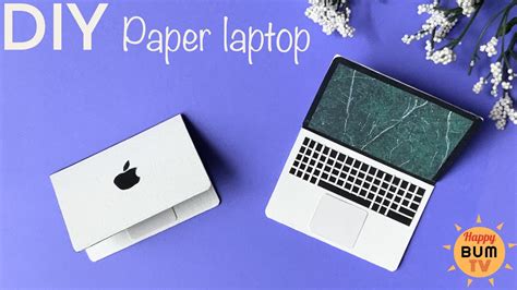 Diy Paper Laptop I Diy Paper Macbook Air Miniature I Easy Diy Paper Crafts Youtube