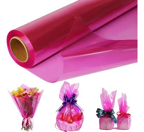 Rollo De Envoltura De Celofán Rosa De Syogua 34 Pulgadas w Envío gratis