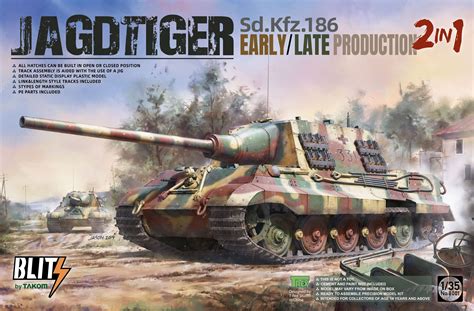 Blitz Series Jagdtiger Sdkfz186 Earlylate Production 2 In 1