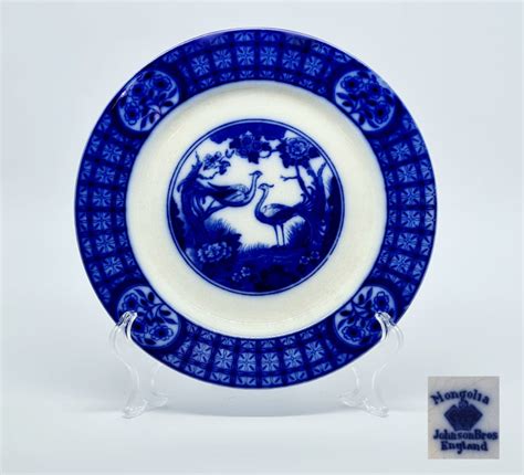 Prato Decorativo Em Porcelana Inglesa Dita Azul Borr O