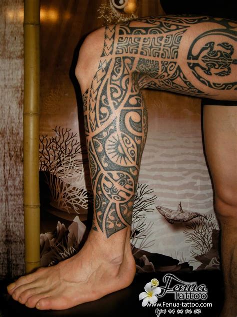 Tatouage cuisse femme polynésien Modèles et Exemples