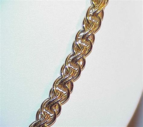 Vintage Signed Napier Pat Heavy Goldtone Chain Link Necklace