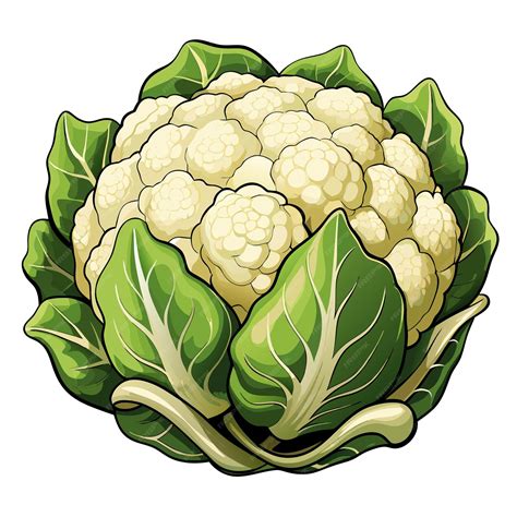 premium vector fresh cauliflower vegetable vector clipart
