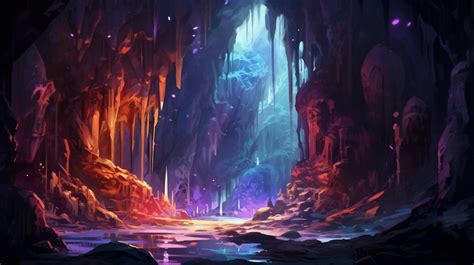 5 Fantasy Crystal Cave Wallpaper Images, Enchanted Cave Desktop Wallpaper, Fantasy Cave Digital ...