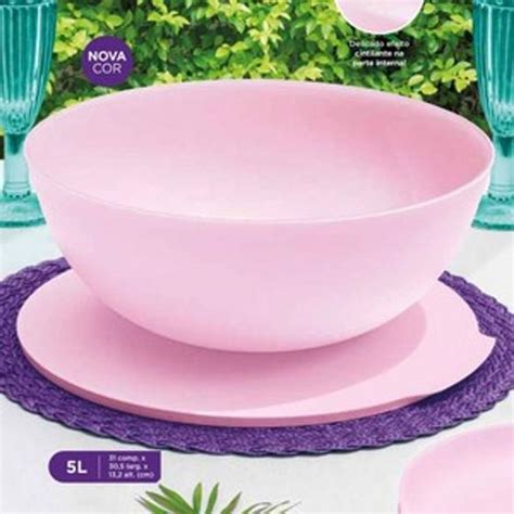 Tupperware Tigela Allegra Litros Rosa Tigela Magazine Luiza