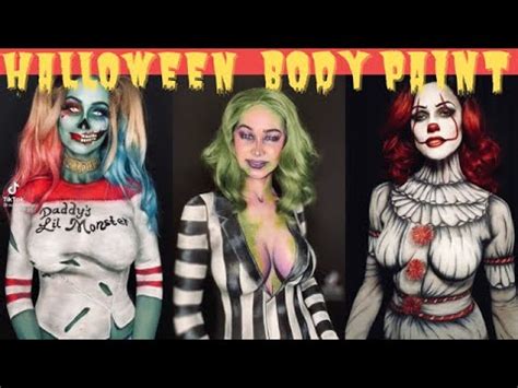 Halloween Body Paint Costume Tik Tok Compilation Part Youtube