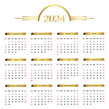 Yearly Calendar With Black And Green Geometric Shape Vector