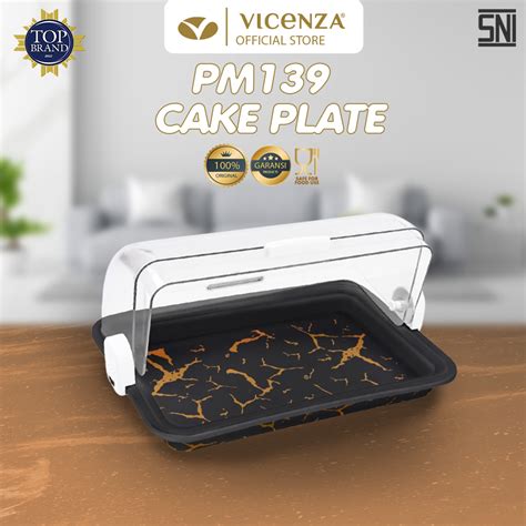 Vicenza Pm139 Tempat Roti Dengan Tutup Geser Motif Marmer Lazada