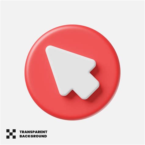 Premium PSD Cursor Pointer Arrow 3D Icon