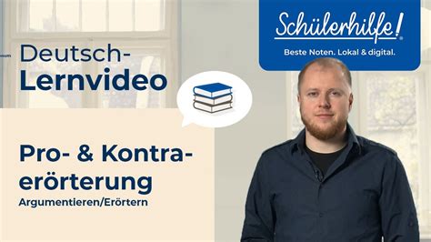 Pro Und Kontraer Rterung Argumentieren Er Rtern Sch Lerhilfe