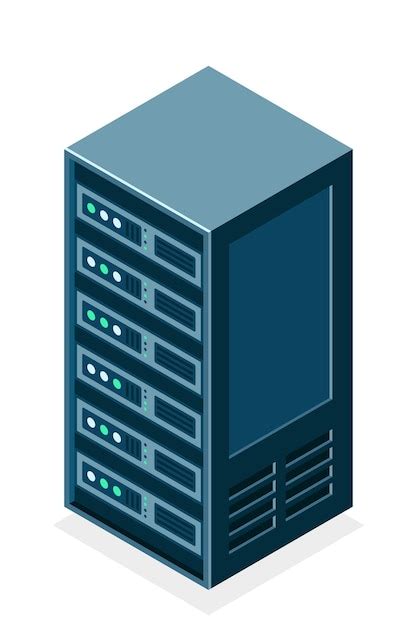 Premium Vector Isometric Server Equipment Isolated Background Flat