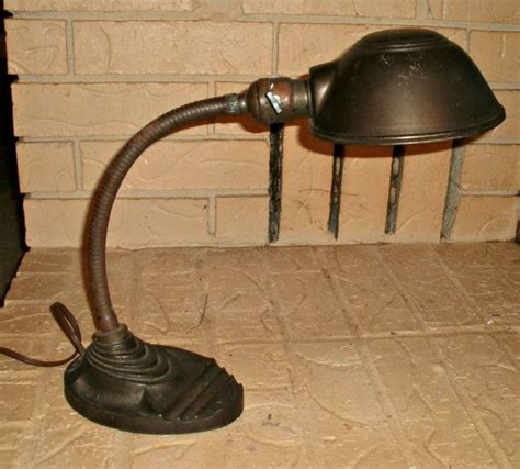 Vintage Gooseneck Lamp Art Deco Base Industrial Eagle Desk Lamp Lamp