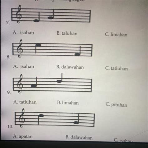 Melodic Phrase Ibigay Ang Interval Sa Pagitan Ng Dalawang Note