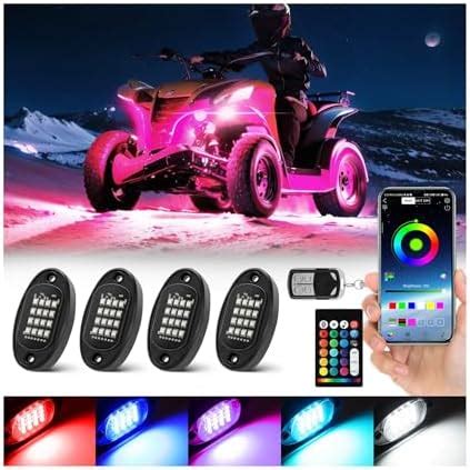 Amazon Upgraded Pods Segmented Rgb Led Rock Lights For Atv Utv