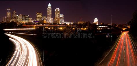 Charlotte, NC Panorama stock photo. Image of exterior - 6428784