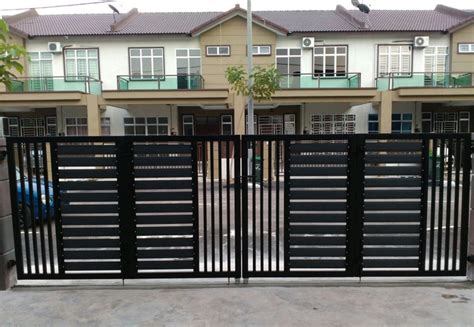 Model Pintu Pagar Lipat Dorong Minimalis Modern Kekinian