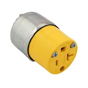 Leviton Volt Wetguard Straight Blade Grounding Plug Yellow