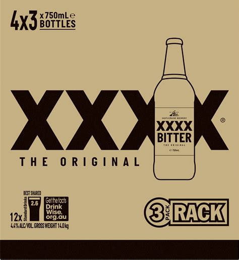 Buy Xxxx Bitter Rack Pack Bottle 750ml Online