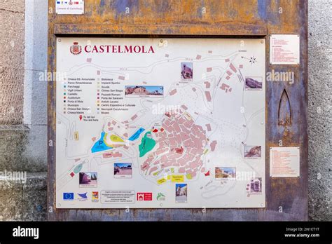 Map of Castelmola, Sicily, Italy Stock Photo - Alamy