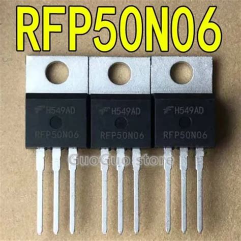 10 Buah RFP50N06 TO 220 50N06 50A 60V N Channel Transistor MOSFET Baru