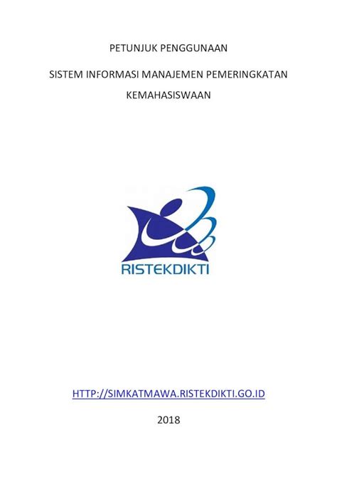 Pdf Petunjuk Penggunaan Sistem Informasi Manajemen Simkatmawa