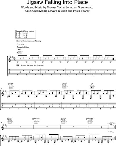 Jigsaw Falling Into Place Sheet Music by Radiohead | nkoda | Free 7 ...