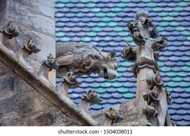 Elements Gothic Architecture Grotesque Chimera Gargoyle Stock Photo