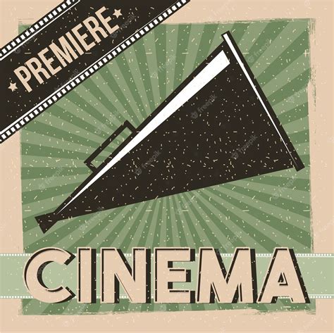 Cartel De Estreno De Cine Vector Premium