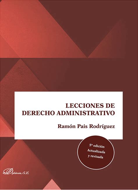 Libro Lecciones De Derecho Administrativo 9788411224116 Pais