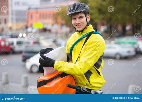 Bike Courier stock photo. Image of portrait, courier - 33206830