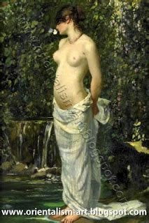 Orientalism Art Gallery Odalisque Before The Waterfall By Frank