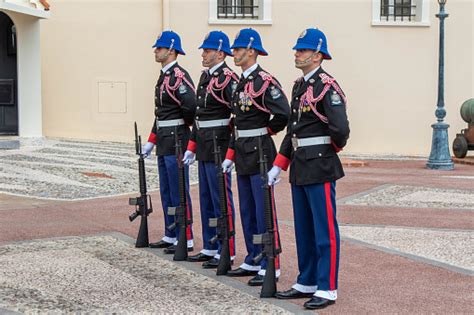 Guards Outside The Princes Palace In Monaco Stock Photo - Download ...