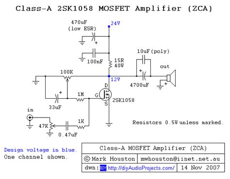 Skema Power Amplifier Menggunakan Mosfet Maen Mobil