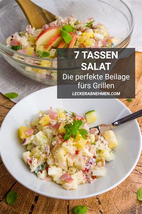 Dieser leckere Fitness Salat mit Kartoffeln Schinken und Gemüse ist