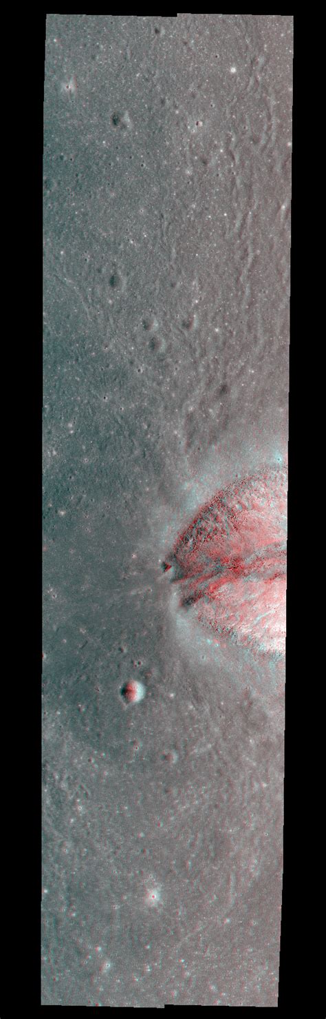 NAC Anaglyph Messier Impact Melt Lunar Reconnaissance Orbiter Camera