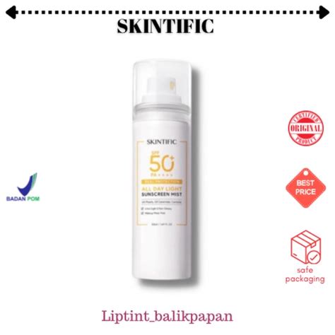 Jual Skintific All Day Light Sunscreen Mist Spf 50 Pa Shopee Indonesia