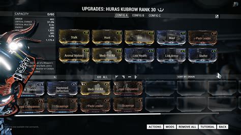 Warframe Best Kubrow Mods Warframes longguns shortguns melee mod relic ...