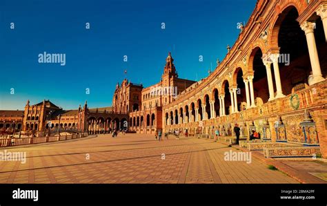 Seville, Spain - 10 February 2020 :Plaza de Espana Spain Square ...