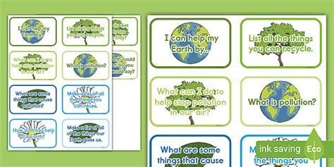 Environmental Primary Writing Prompt Cards Teacher Made