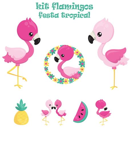 Kit Flamingos Mdf Elo7 Produtos Especiais