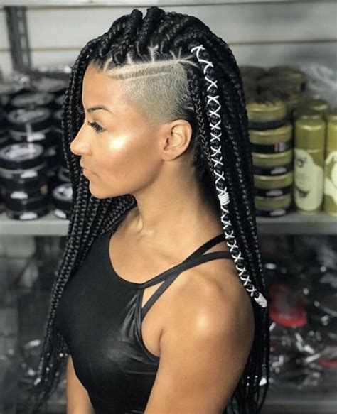 18 Shaved Sides Box Braids Hairstyle Ideas You'll Love | BeautyWayMag