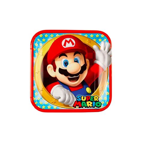 Plato Gde Mario Bros Granmark Ddulce Dulces Para Fiestas