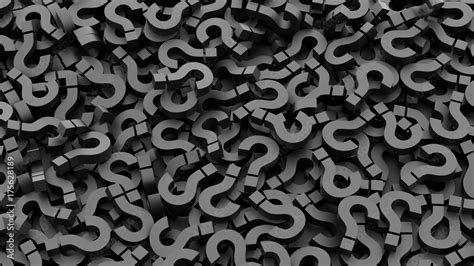 Black Question Marks Background D Rendering Stock Illustration